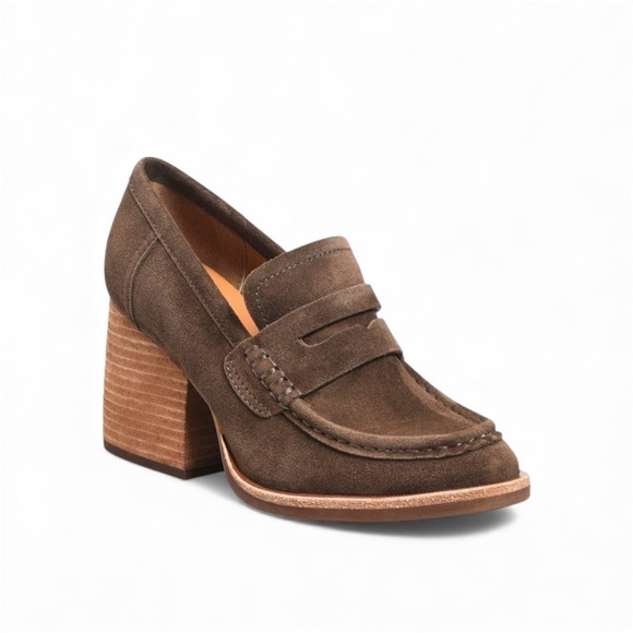 Kork-Ease Shoes - Kork Ease suede loafer block heel 9 Modeste Penny Loafer Pump